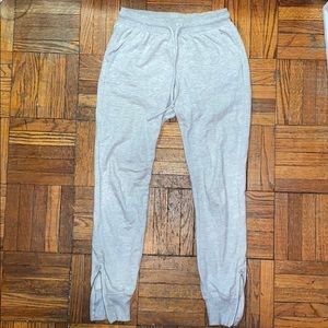 Gray Garage, jogger sweatpants,zipper ankle detail